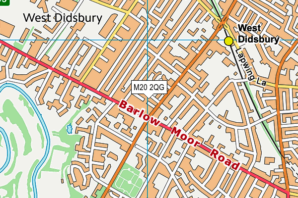 M20 2QG map - OS VectorMap District (Ordnance Survey)