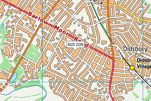 M20 2QN map - OS VectorMap District (Ordnance Survey)