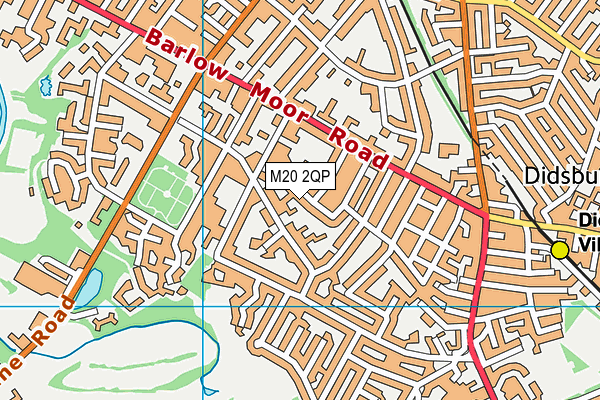 M20 2QP map - OS VectorMap District (Ordnance Survey)