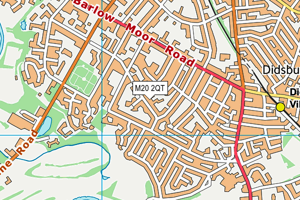 M20 2QT map - OS VectorMap District (Ordnance Survey)