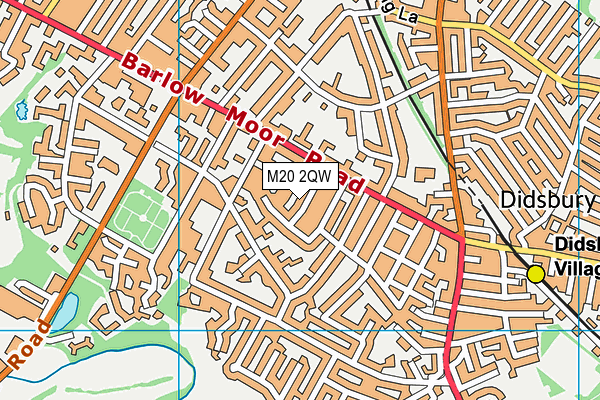 M20 2QW map - OS VectorMap District (Ordnance Survey)