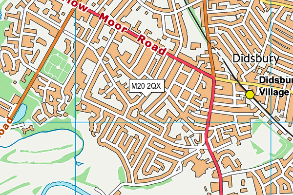 M20 2QX map - OS VectorMap District (Ordnance Survey)