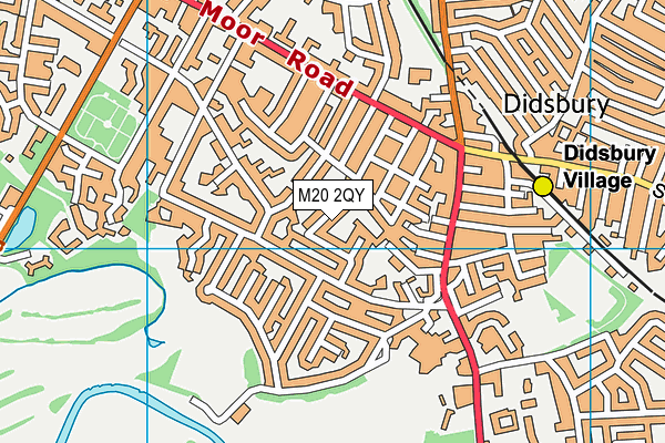 M20 2QY map - OS VectorMap District (Ordnance Survey)