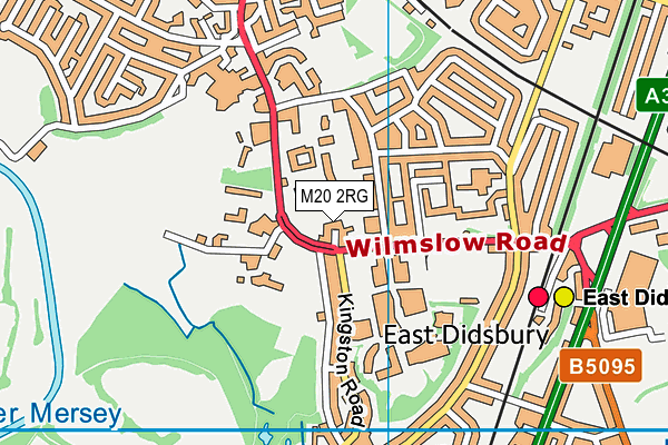 M20 2RG map - OS VectorMap District (Ordnance Survey)