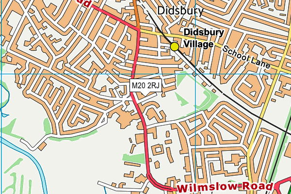 M20 2RJ map - OS VectorMap District (Ordnance Survey)