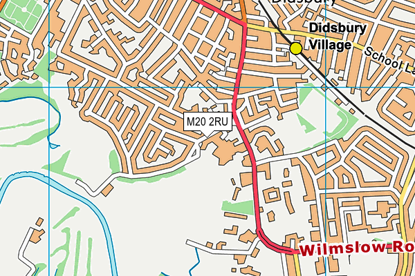 M20 2RU map - OS VectorMap District (Ordnance Survey)