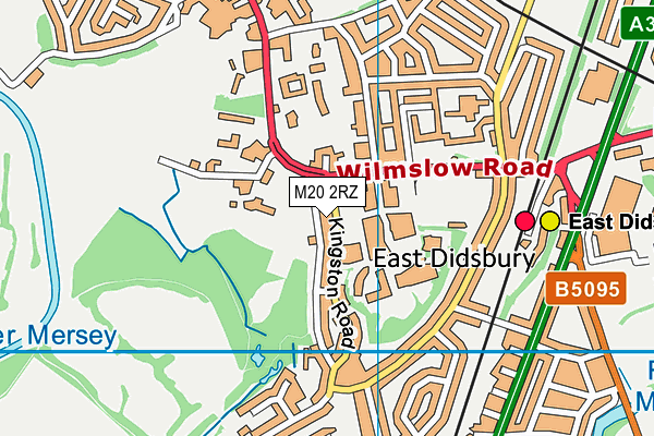 M20 2RZ map - OS VectorMap District (Ordnance Survey)