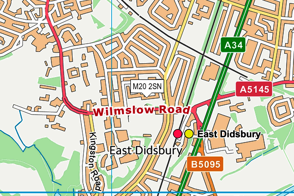 M20 2SN map - OS VectorMap District (Ordnance Survey)