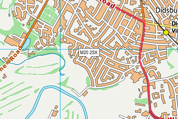 M20 2SX map - OS VectorMap District (Ordnance Survey)