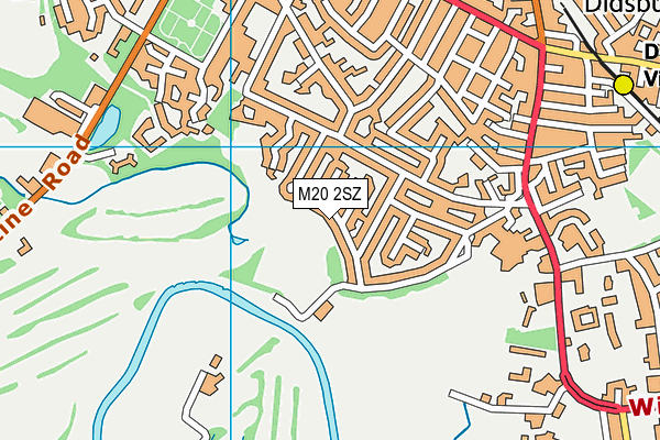 M20 2SZ map - OS VectorMap District (Ordnance Survey)