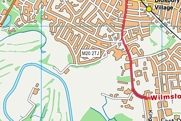 M20 2TJ map - OS VectorMap District (Ordnance Survey)