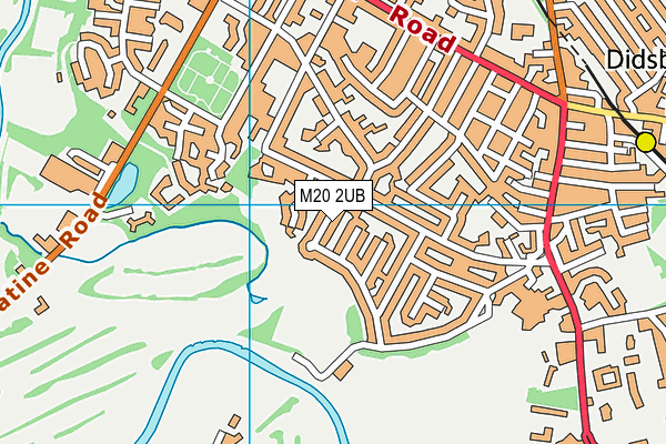 M20 2UB map - OS VectorMap District (Ordnance Survey)