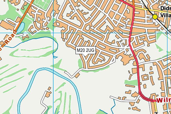 M20 2UG map - OS VectorMap District (Ordnance Survey)