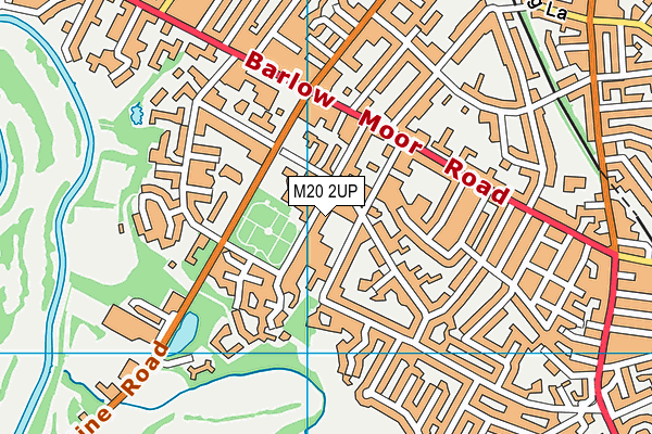 M20 2UP map - OS VectorMap District (Ordnance Survey)