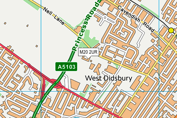 M20 2UR map - OS VectorMap District (Ordnance Survey)