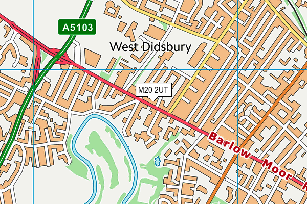 M20 2UT map - OS VectorMap District (Ordnance Survey)