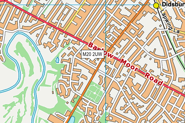 M20 2UW map - OS VectorMap District (Ordnance Survey)