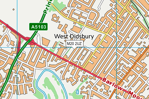 M20 2UZ map - OS VectorMap District (Ordnance Survey)