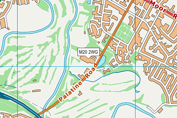 Spindles Health & Leisure (Manchester Didsbury) map (M20 2WG) - OS VectorMap District (Ordnance Survey)