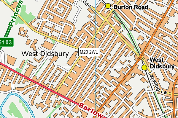 M20 2WL map - OS VectorMap District (Ordnance Survey)