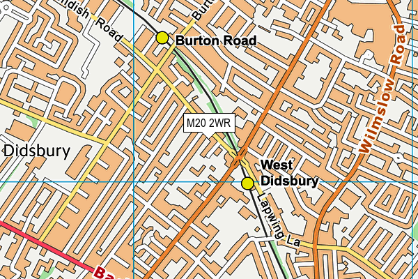 M20 2WR map - OS VectorMap District (Ordnance Survey)