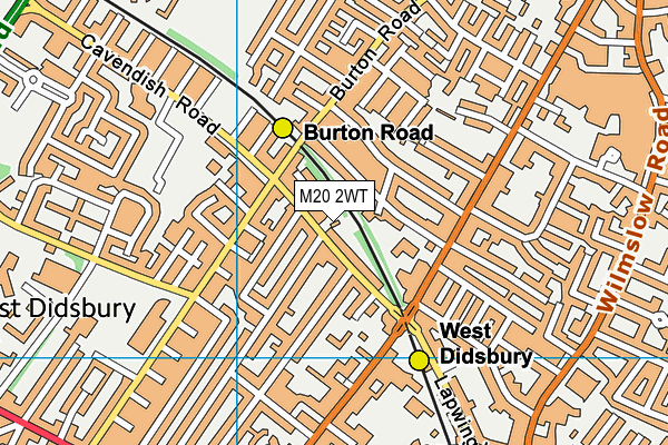 M20 2WT map - OS VectorMap District (Ordnance Survey)