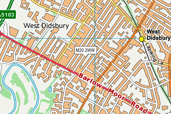 M20 2WW map - OS VectorMap District (Ordnance Survey)