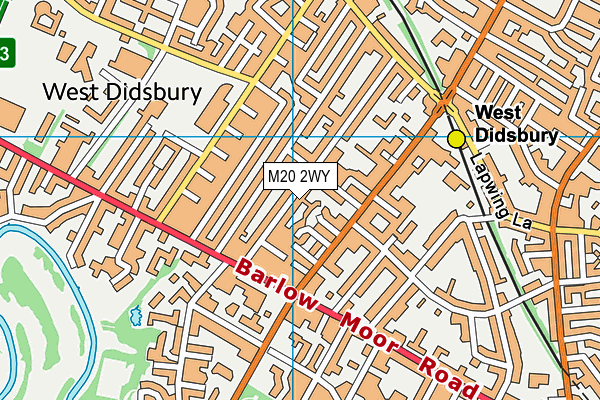 M20 2WY map - OS VectorMap District (Ordnance Survey)