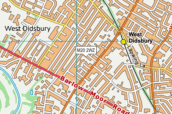 M20 2WZ map - OS VectorMap District (Ordnance Survey)