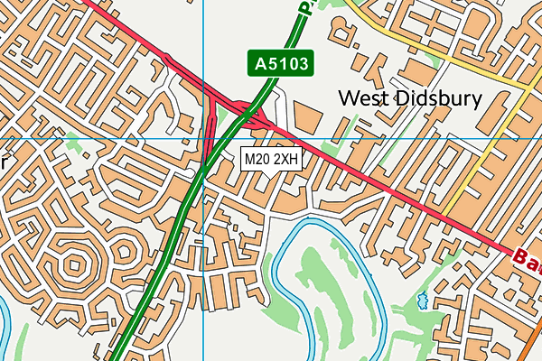 M20 2XH map - OS VectorMap District (Ordnance Survey)