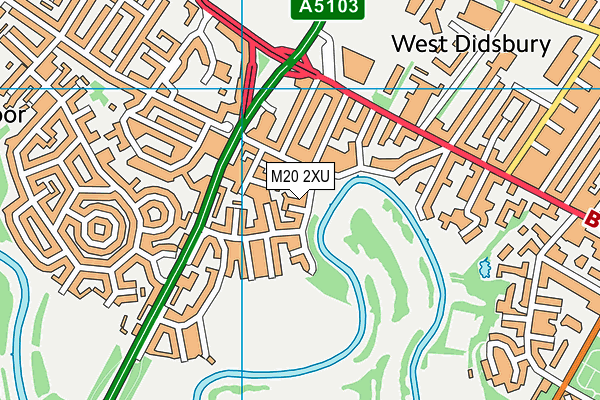 M20 2XU map - OS VectorMap District (Ordnance Survey)