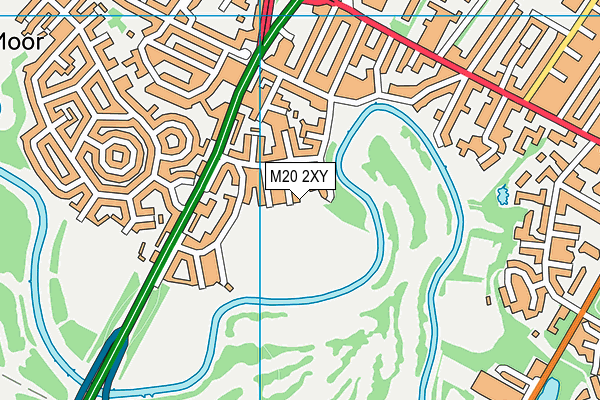 M20 2XY map - OS VectorMap District (Ordnance Survey)