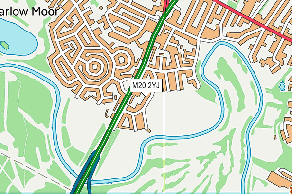 M20 2YJ map - OS VectorMap District (Ordnance Survey)