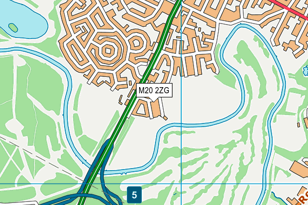 M20 2ZG map - OS VectorMap District (Ordnance Survey)
