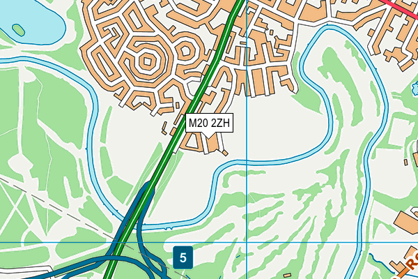 M20 2ZH map - OS VectorMap District (Ordnance Survey)