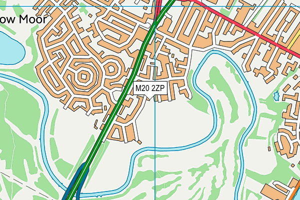 M20 2ZP map - OS VectorMap District (Ordnance Survey)