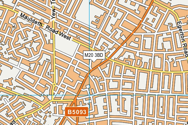 M20 3BD map - OS VectorMap District (Ordnance Survey)