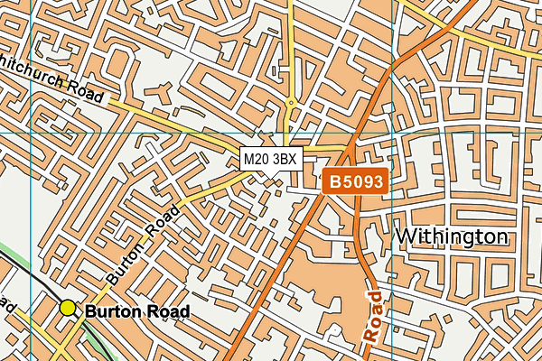 M20 3BX map - OS VectorMap District (Ordnance Survey)