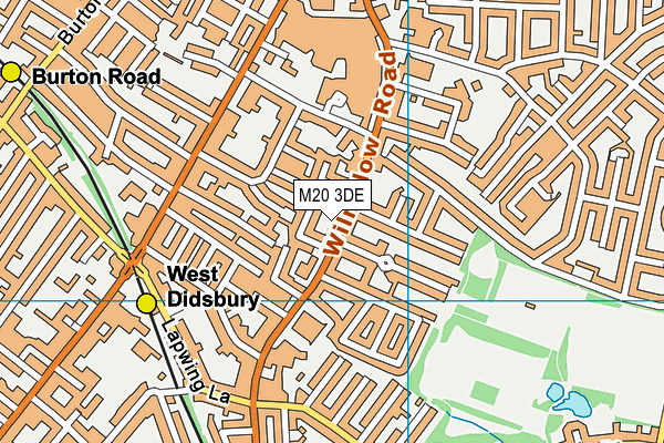 M20 3DE map - OS VectorMap District (Ordnance Survey)
