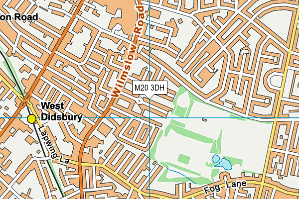 M20 3DH map - OS VectorMap District (Ordnance Survey)