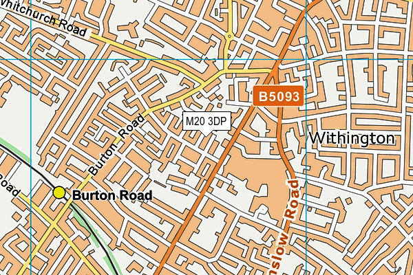 M20 3DP map - OS VectorMap District (Ordnance Survey)