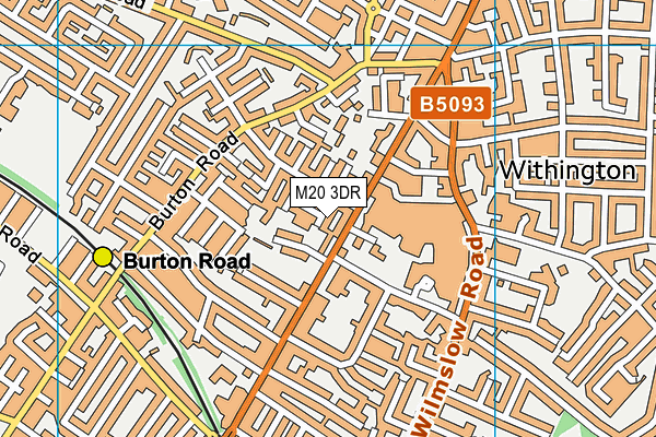 M20 3DR map - OS VectorMap District (Ordnance Survey)