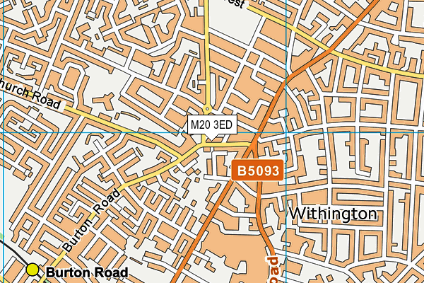 M20 3ED map - OS VectorMap District (Ordnance Survey)