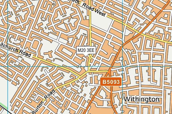 M20 3EE map - OS VectorMap District (Ordnance Survey)