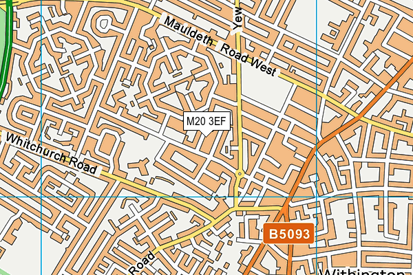M20 3EF map - OS VectorMap District (Ordnance Survey)