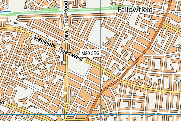 M20 3EG map - OS VectorMap District (Ordnance Survey)