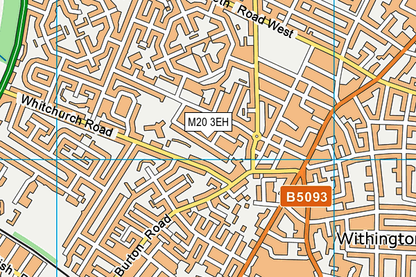 M20 3EH map - OS VectorMap District (Ordnance Survey)
