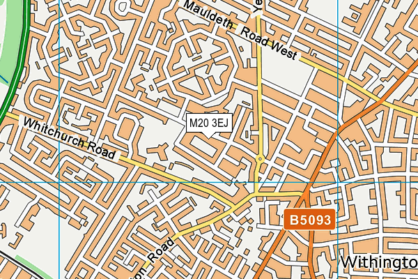 M20 3EJ map - OS VectorMap District (Ordnance Survey)