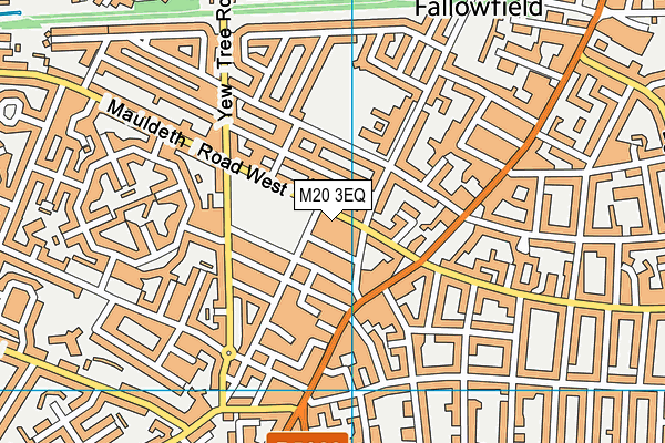 M20 3EQ map - OS VectorMap District (Ordnance Survey)