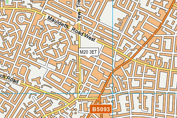 M20 3ET map - OS VectorMap District (Ordnance Survey)